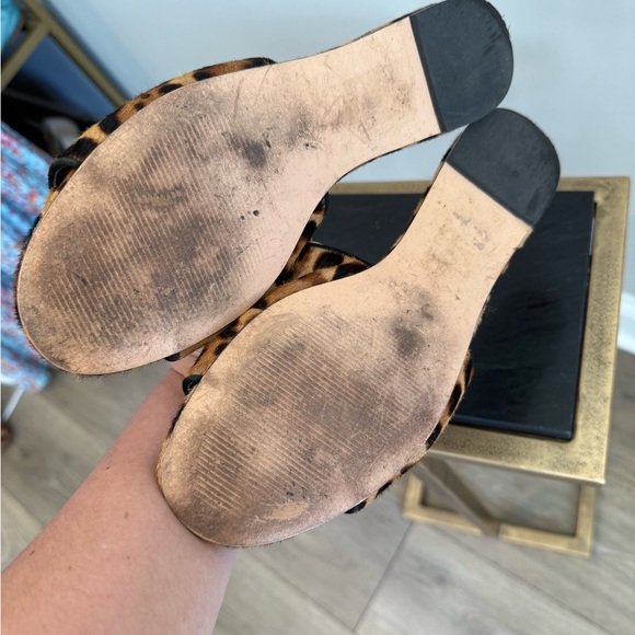J.Crew Leopard Print Calf Hair Slide Sandals - Picture 8 of 11